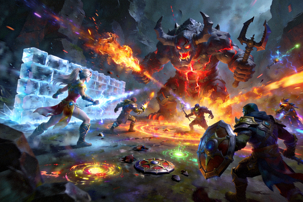 DOTA2肉山巢穴团战爆发瞬间的游戏画面